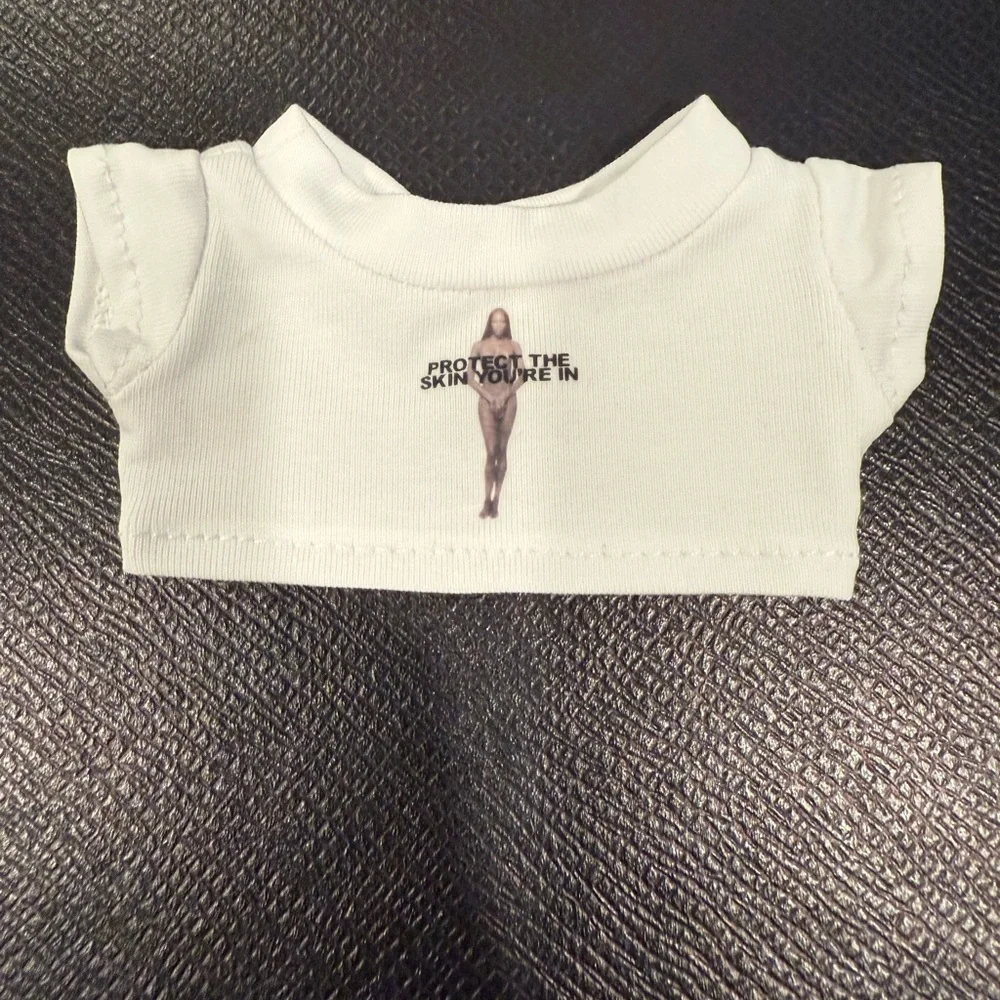 Labubu Marc Jacobs Protect the Skin You’re In T-shirt - Picture 2 of 4